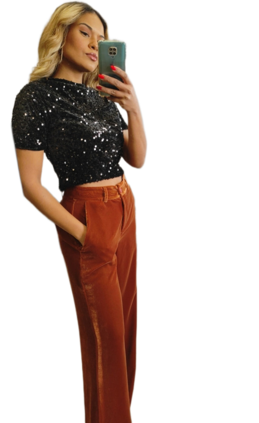 TOP NERO CON  PAILLETTES
